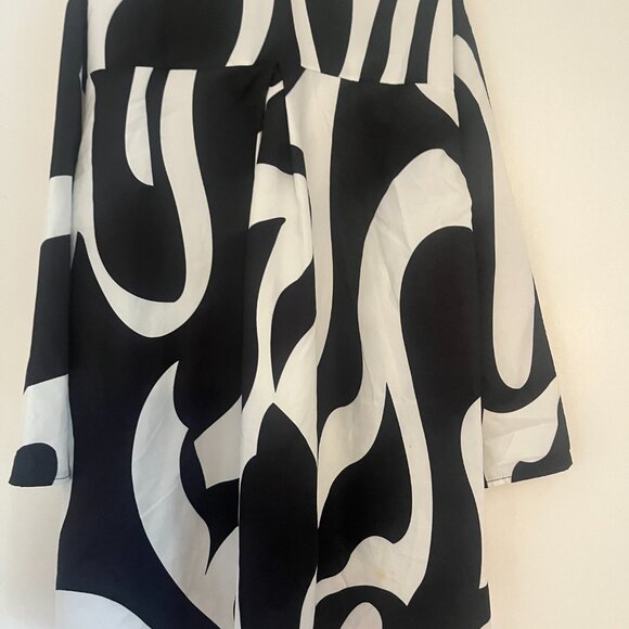 STYLEWE LONG SLEEVE SHIRT COLLARED DRESS COVERUP TUNIC ABSTRACT PRINT S - Picture 6 of 6